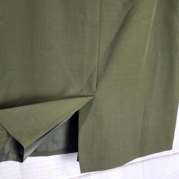 Black Label Evan Picone Skirt Womens Size 12 Green Pencil Career Neutral - Picture 6 of 10